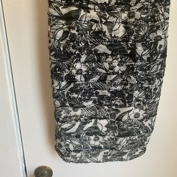 Cache Black & White Mini Formal Dress & Shawl Sz 2 - Picture 6 of 9